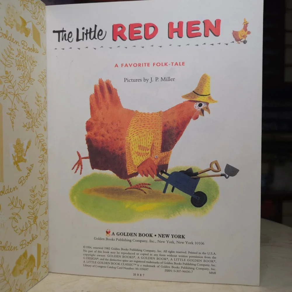Vintage Golden Book The Little Red Hen Classic Children's book